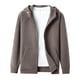 thumbnail image 5 of MHFRRA Chaqueta con Capucha de Peso Pesado, Cremallera Completa, Sudadera de Invierno Cálida para Exteriores, Ropa Informal, Suéter Suave y Cómodo Gris, 5 of 5