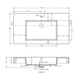 thumbnail image 6 of Ablitas 35.8 in. Rectangular White Composite Granite Stone Console Bathroom Sink, 6 of 6