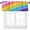 Colorful, variant on Rainbow Stripe Valance Curtains Vintage Colored Lines Antique Old Trace Home Decor Rod Pocket Window Treatment for Kitchen Living Dining Room 54x18inch