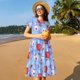 thumbnail image 4 of Balery coffee love cup winter Vestidos sueltos de manga corta para mujer, vestidos de verano 2025, vestidos casuales de corte A con vuelo., 4 of 6