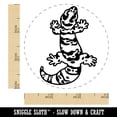 thumbnail image 2 of Chubby Leopard Gecko Lizard Self-Inking Rubber Stamp Ink Stamper - Red Ink - Small 3/4 Inch, 2 of 7