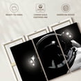 thumbnail image 6 of Elephant Stock Astronaut Space Wall Art - Horizontal Multi Panel Canvas - 3 Pieceliving Room Wall Decor - Photography Astronomy & Space Multi Panel - Black And White Decor - 45" x 28", 6 of 8