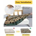 thumbnail image 5 of Black Paw Print Sofa Couch Cushion Covers Washable, Removable Stretchable Sectional Couch Covers, Farmhouse Vintage Shabby Wood Grain Slipcovers for L & T Shape Sofa Furniture Protector M Size 1 pc, 5 of 7