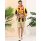 thumbnail image 3 of Camisas hawaianas manga corta botones botones a rayas playeras amarillo marino T L, 3 of 6
