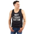 thumbnail image 3 of Not Today Satan Funny Christian Joke Tank Top T Shirts Men Women Brisco Brands M, 3 of 6