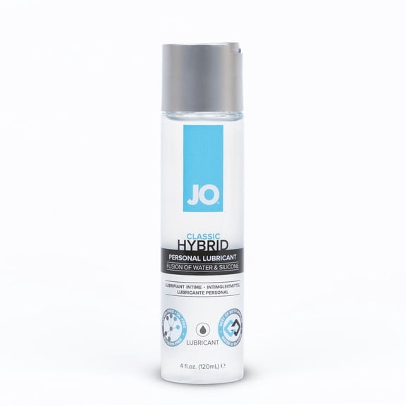 JO Classic Hybrid Personal Lubricant, Silicone & Water-Based Lube with Silky Glide & Buttery Smooth Texture, 4 fl oz
