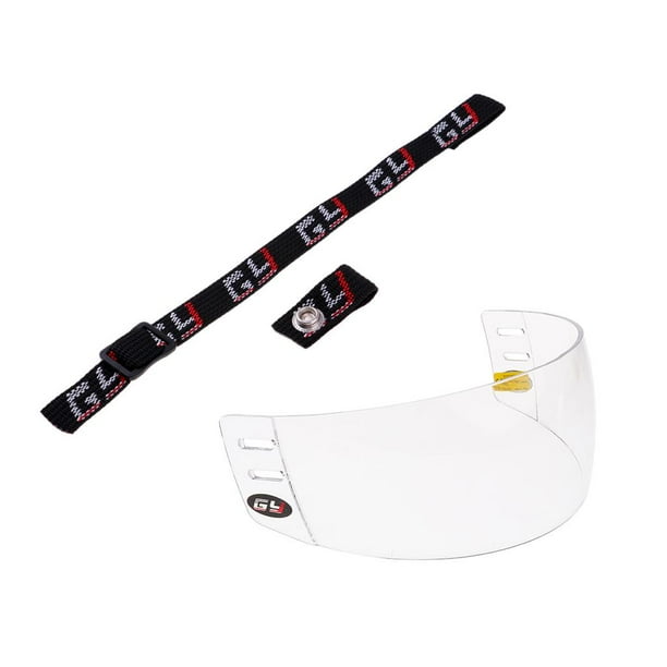Visera Del Hockey sobre Y Correa de Barbilla para Los Accesorios Del Casco de Hockey, Aprobación Antiarañazos Y Anti de La Aprobación Del CE Cola Escudo de visera de hockey sobre hielo