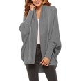 thumbnail image 1 of Women's Open Front Cardigan Loose Draped Batwing Sleeve Knit Sweater, 1 of 4