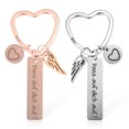 thumbnail image 2 of Guardurnaity Llaveros de corazón de acero inoxidable de 2 piezas, resistentes al óxido y duraderos, ideales para llaves de coche y apartamento. Accesorios de disfraces, 2 of 6