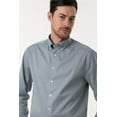 thumbnail image 5 of GANT Men's Stone Grey Nordic Geo Print Button Down Shirt 3003330 Size M, 5 of 5