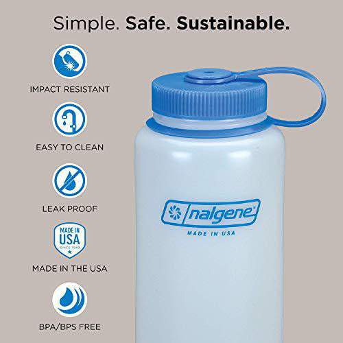 Tritan Wide Mouth 1 Liter Water Bottle Eco Friendly Large BPA-Free Leakproof 