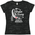 thumbnail image 3 of Inktastic Diabetes Awareness Brave and Strong Women's T-Shirt, 3 of 5