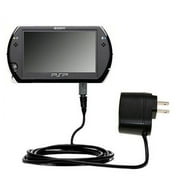 Gomadic Intelligent Compact AC Home Wall Charger suitable for the Sony PSP GO - High output power with a convenient, foldable plug design - Uses TipEx