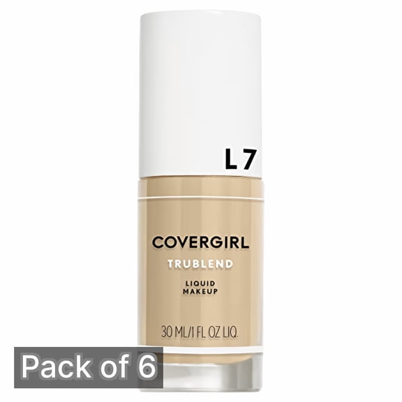 CoverGirl TruBlend Liquid Foundation L7 Warm Beige 1 oz Bottle (Pack of 6)