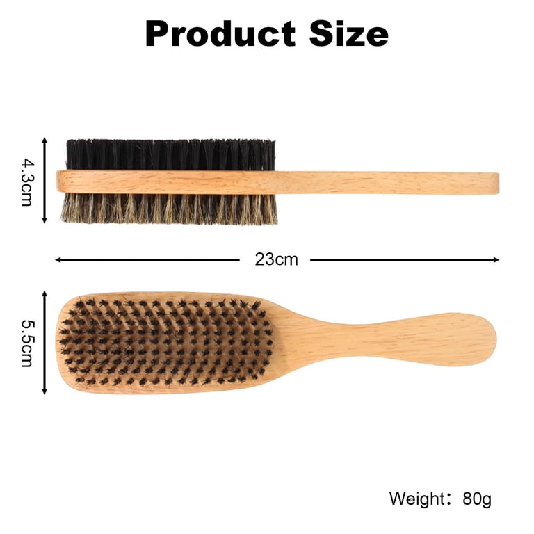 Double Sided Slick Back Hair Brush, Boar Bristle HairBrush For Wet