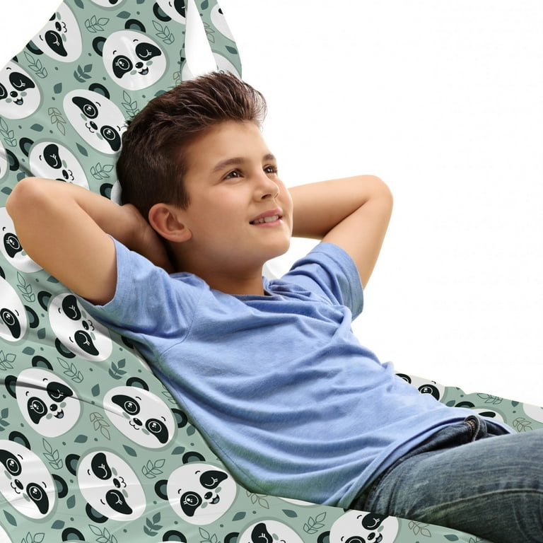 Animals Lounger Chair Bag Cartoon Panda Bear Heads Along