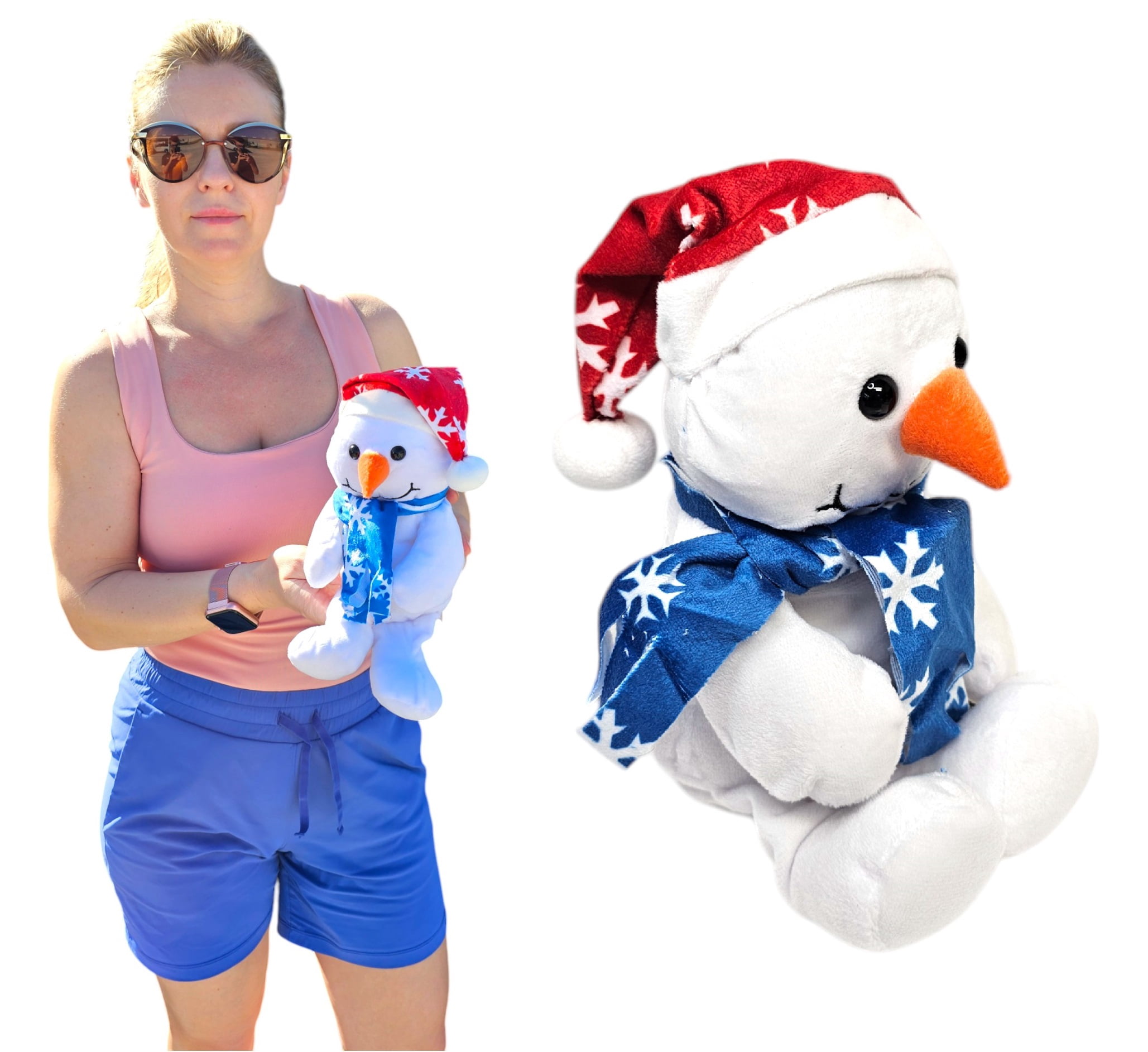 Gustave 18inch Christmas Figurines Santa Claus Snowman Standing
