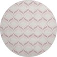 thumbnail image 2 of Addison Rugs Mayfield Premium Machine Washable Transitional Stripes Pink Round Rug, 8' x 8', 2 of 5