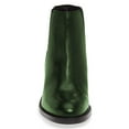 thumbnail image 4 of YDN Women Classic Round Closed Toe Mid Block Heel Chelsea Boots Elastic Pull On Ankle Booties Comfy Dressy Shoes Size 15 Green, 4 of 5