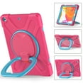 thumbnail image 5 of Case for iPad 9th/8th/7th Gen 10.2 inch 2021/2020/2019, 360 Degree Rotating Hand Grip Shockproof Cover with Shoulder Strap, Rose Blue, 5 of 7
