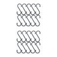 thumbnail image 3 of Wosthever Ganchos en S duraderos y fáciles de usar de 10 piezas para colgar ganchos en S ganchos en forma de S de alta resistencia ganchos en S negro en forma de S 2Conjunto, 3 of 6