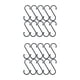 thumbnail image 4 of Matsuzay 10 ganchos fáciles de colgar para colgar ganchos en S duraderos y convenientes ganchos en forma de S de alta resistencia ganchos en S negro en forma de S 2Conjunto, 4 of 6