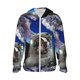thumbnail image 1 of Fotbe Astronaut in Outer Space Chaqueta con Protección Solar UPF 50+ para Hombre y Mujer, Camisa con Capucha y Bolsillos-3X-Large, 1 of 7