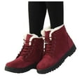 thumbnail image 6 of KELINFONG Women's Snow Waterproof Boot Warm Furry Lined Ankle Booties Lace up Outdoor Womens Boots, 6 of 6