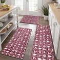 thumbnail image 2 of Red Christmas Deer and Tree Pattern Kitchen Rugs Sets Of 3,Kitchen Runner Rugs Non Skid Washable,Decorative Kitchen Floor Mats for Kitchen,Sink,Laundry,17"x30"+ 17"x47" + 17"x59", 2 of 6