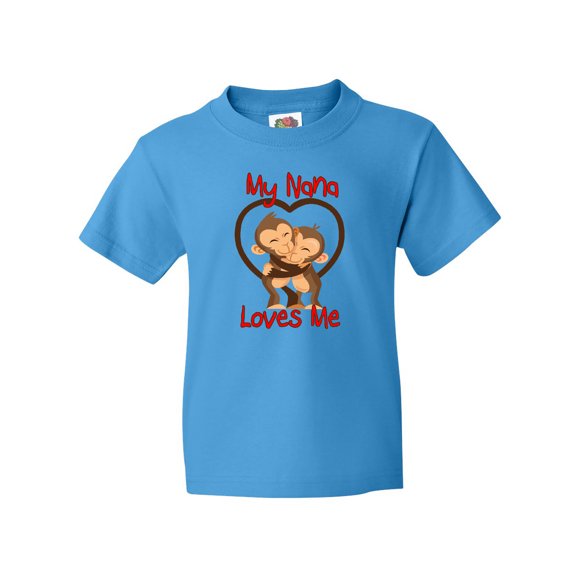 Inktastic My Nana Loves Me Monkey Youth T-Shirt