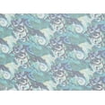 thumbnail image 2 of Zelouf Yoryu Print W/varigated Sliver Lurex Stripe  , Sewing, DIY, Crafts Fabric by the Yard, 794 Grn/blk, 7 Yard, 2 of 2