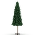 thumbnail image 2 of RONSHIN 7.5FT Pre-Lit Pencil Christmas Tree with LED Lights & Metal Stand, Slim Holiday Decoration, 2 of 8