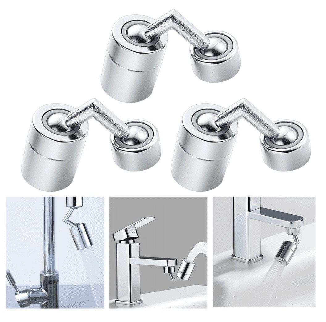 LNKOO Litthing Universal Splash Filter Faucet, 720° Rotate Faucet Aerator Sink Movable Tap Head, Leakproof Design with Double O-Ring for Kitchen Bathroom Tool Accessories