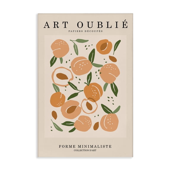Stupell Industries Peaches Gallery Poster Food & Beverage Painting Wrapped Canvas Art Print Wall Art, 16 x 24