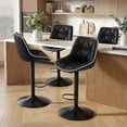 thumbnail image 4 of Set of 2 Adjustable Swivel Bar Stools in Modern Design with Comfortable Upholstered Seat and Durable Metal Frame, 4 of 8