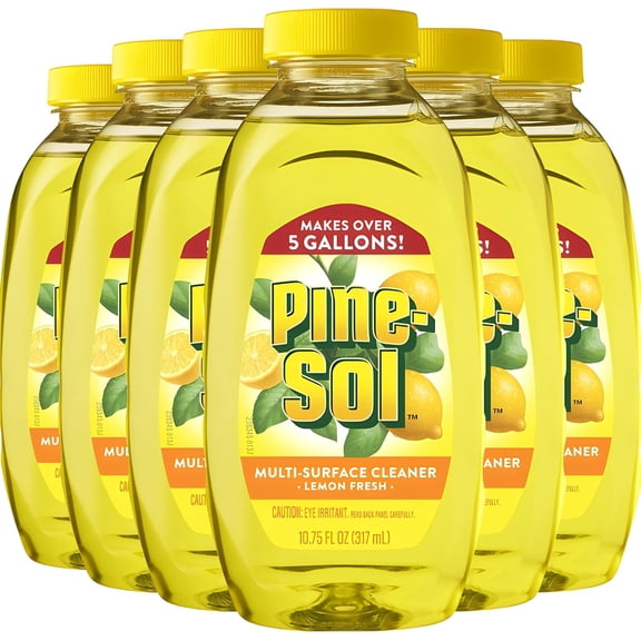 Multi Surface Cleaner, 6 Pack, Concentrated Multi Purpose Cleaner and Degreaser for Kitchen and Bathroom, Makes 5 Gallons, Lemon Fresh Scent, 10.75 oz. Each