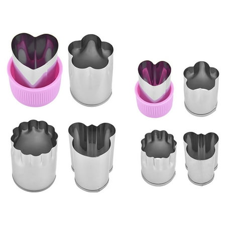 

Xinqinghao 8Pcs Fruit Star Shape Fondant Cake Cookie Plunger Mould Mold Cutter Tools Purple