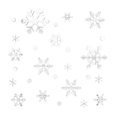 thumbnail image 1 of Pegatina de pared navideña con copos de nieve dorados y plateados, pegatina para espejo para decoración del hogar, 1 of 4