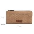 thumbnail image 3 of Wrangler Minimalist Wallet Credit Card Wallet for Women with Smooth Zippers, Khaki, 3 of 6