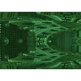 thumbnail image 1 of Ahgly Company Machine Washable Indoor Rectangle Transitional Dark Forest Green Area Rugs, 7' x 9', 1 of 7