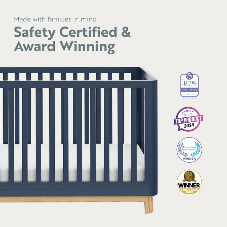 Blue crib hot sale