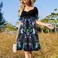 thumbnail image 4 of Vestido de manga corta Crystals Gardens, vestido de mujer, vestidos para eventos especiales., 4 of 7