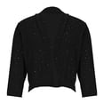 thumbnail image 2 of Uootdi Womens Cardigans 3/4 Sleeve Sheer Mesh Polka Dot Cropped Length Party Evening Layering Cover Ups Boleros Gift, 2 of 6