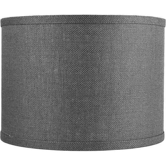 Classic Burlap Drum Lampshade, 8-inch to 16-inch Bottom Size Available Denim Blue 14"