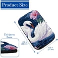 thumbnail image 4 of Swan 12.5x8.2 Inch Soft Comfortable Furry Printed Car Armrest Cover Pad Mat, 4 of 6