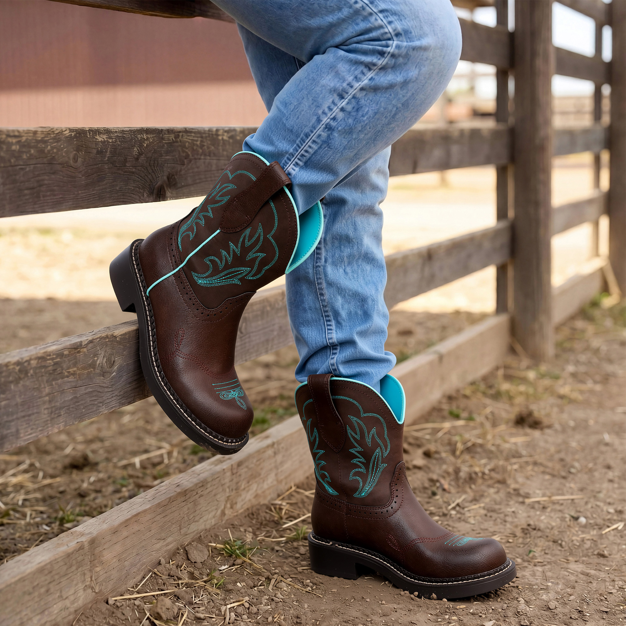 Dream Pairs Women's Mid-Calf Western Cowboy Boots photo 4