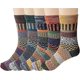 thumbnail image 1 of KAIYANG pares de calcetines de invierno para mujer, suaves y transpirables, calcetines gruesos de lana, calcetines coloridos, regalos de Navidad para mujer, 1 of 5