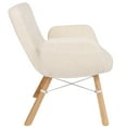 thumbnail image 3 of LeisureMod Milwood Accent Chair with Dowel Legs-Color:Beige, 3 of 9