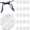 White, variant on Eyeglass Nose Pads, Soft Silicone Adhesive Air Chamber Glasses Nose Pads, 3.5mm Heighten Nose Pads for Plastic Frames, 20 Pairs (Clear)