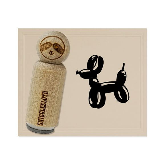 Balloon Animal Dog Rubber Stamp for Scrapbooking Crafting Stamping - Mini 1/2 Inch